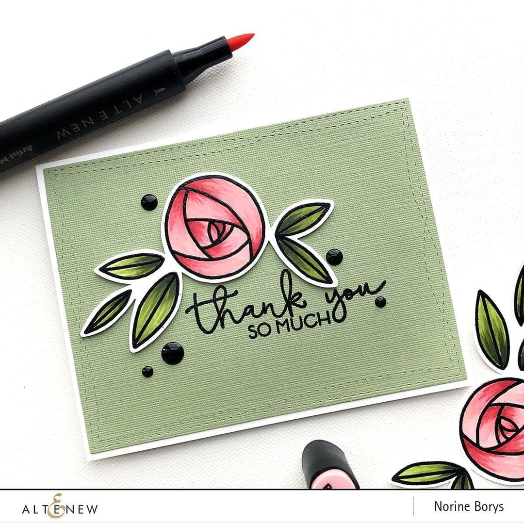 Altenew Stamp & Die & Stencil Bundle Rennie Roses Stamp & Die & Mask Stencil Bundle