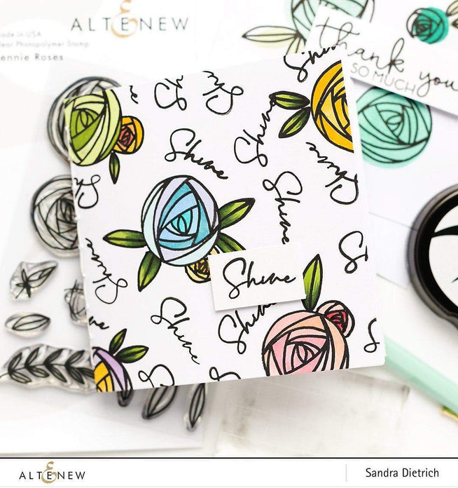 Altenew Stamp & Die & Stencil Bundle Rennie Roses Stamp & Die & Mask Stencil Bundle
