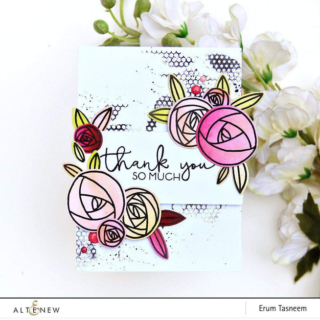 Altenew Stamp & Die & Stencil Bundle Rennie Roses Stamp & Die & Mask Stencil Bundle