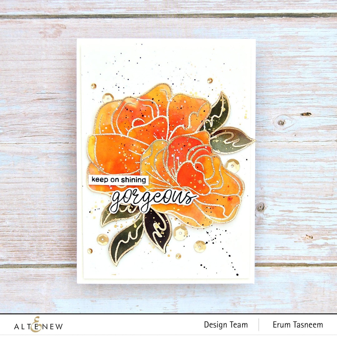 Altenew Stamp & Die & Stencil Bundle Simple Roses Stamp & Die & Mask Stencil Bundle