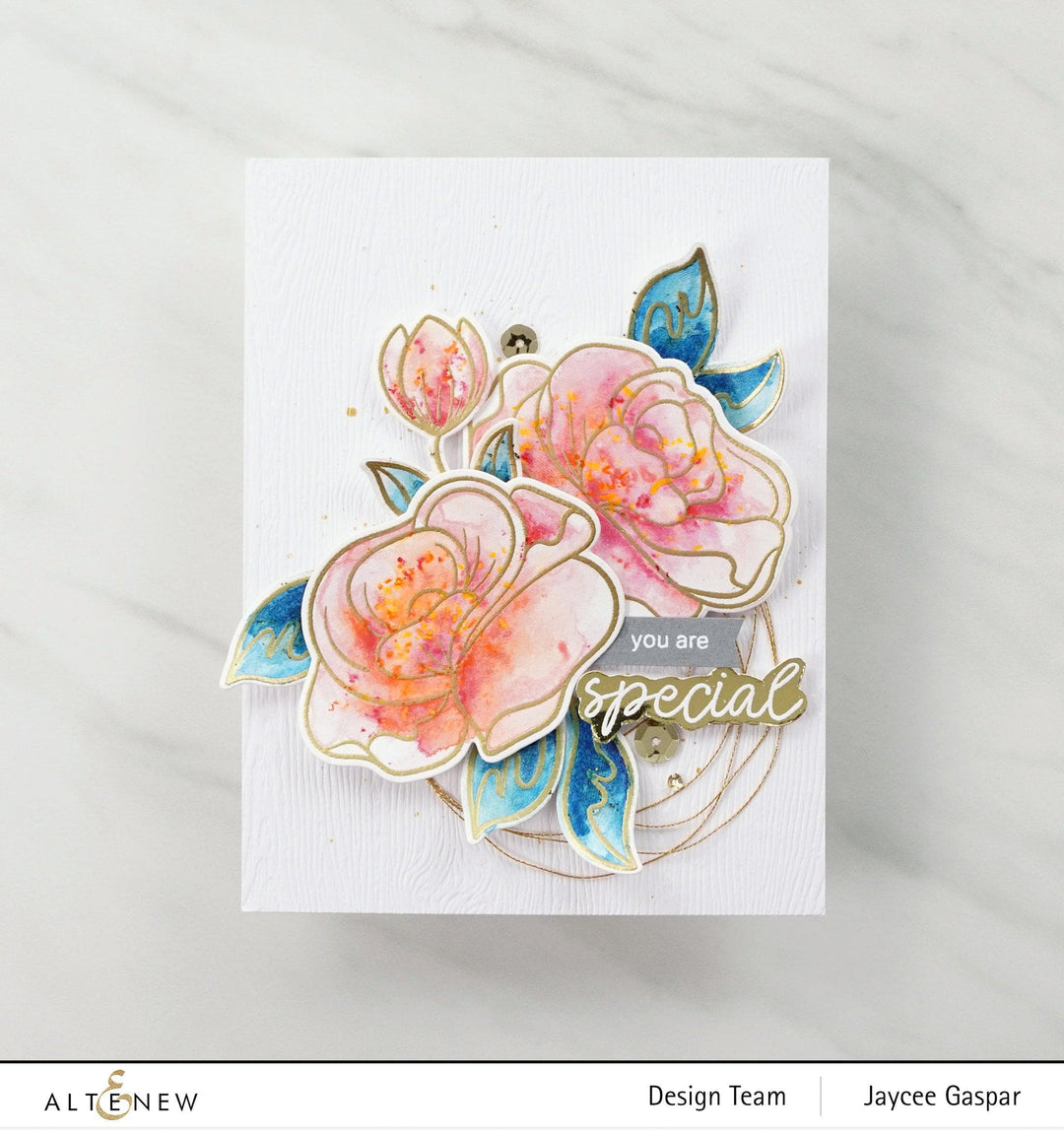 Altenew Stamp & Die & Stencil Bundle Simple Roses Stamp & Die & Mask Stencil Bundle