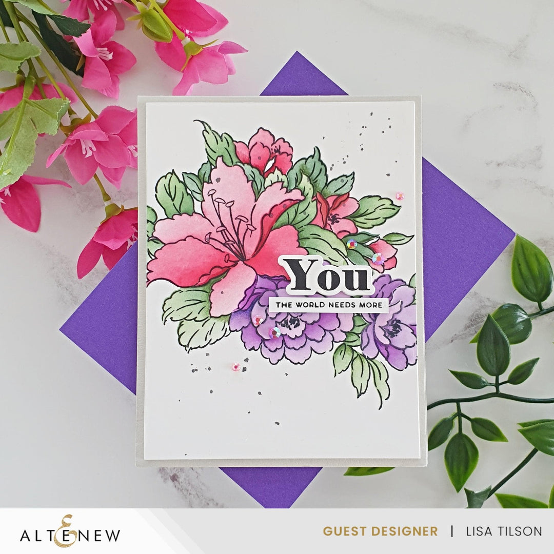 Altenew Stamp & Die & Stencil & Embossing Folder Bundle Bold Bouquet
