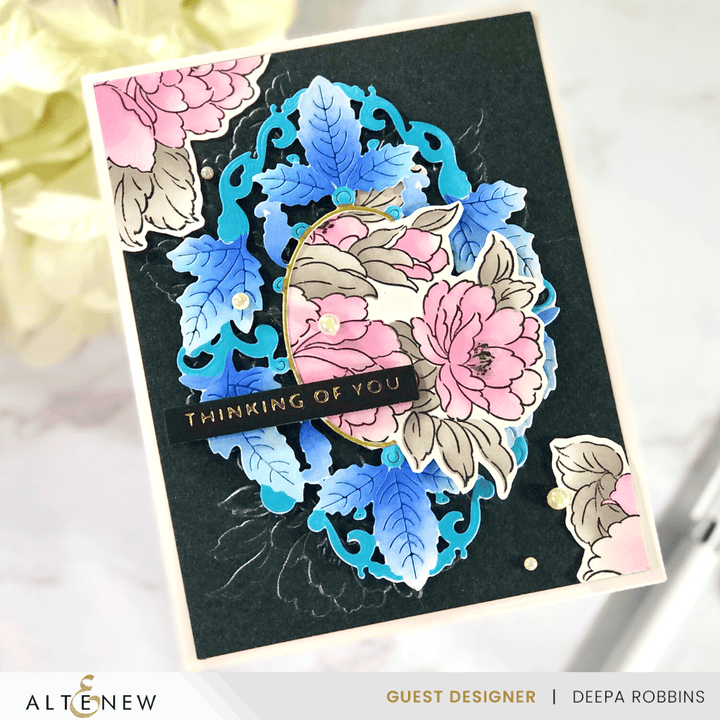 Altenew Stamp & Die & Stencil & Embossing Folder Bundle Bold Bouquet