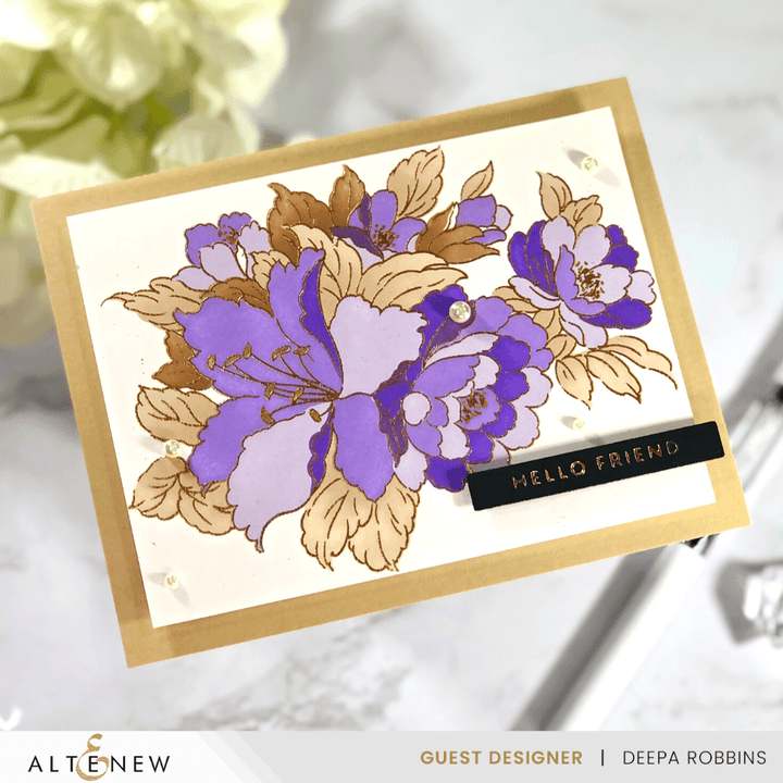 Altenew Stamp & Die & Stencil & Embossing Folder Bundle Bold Bouquet