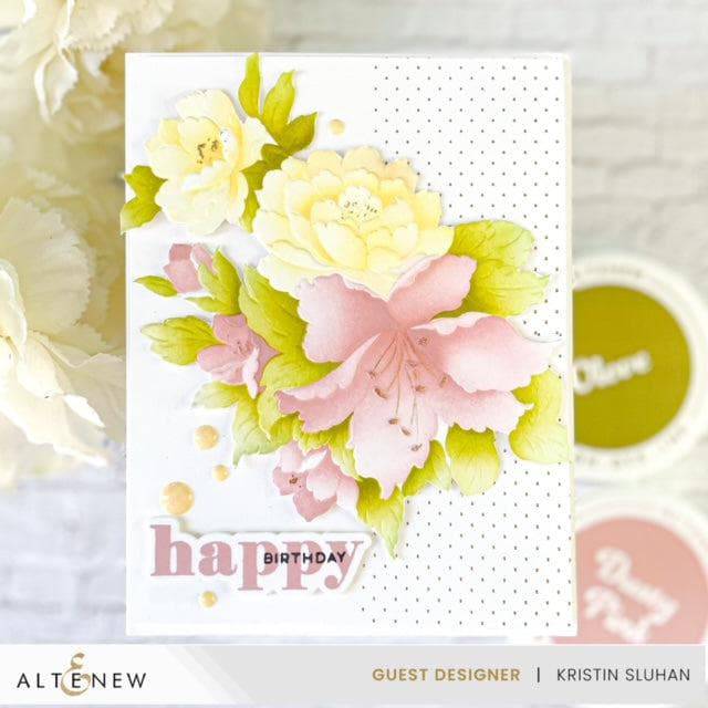 Altenew Stamp & Die & Stencil & Embossing Folder Bundle Bold Bouquet