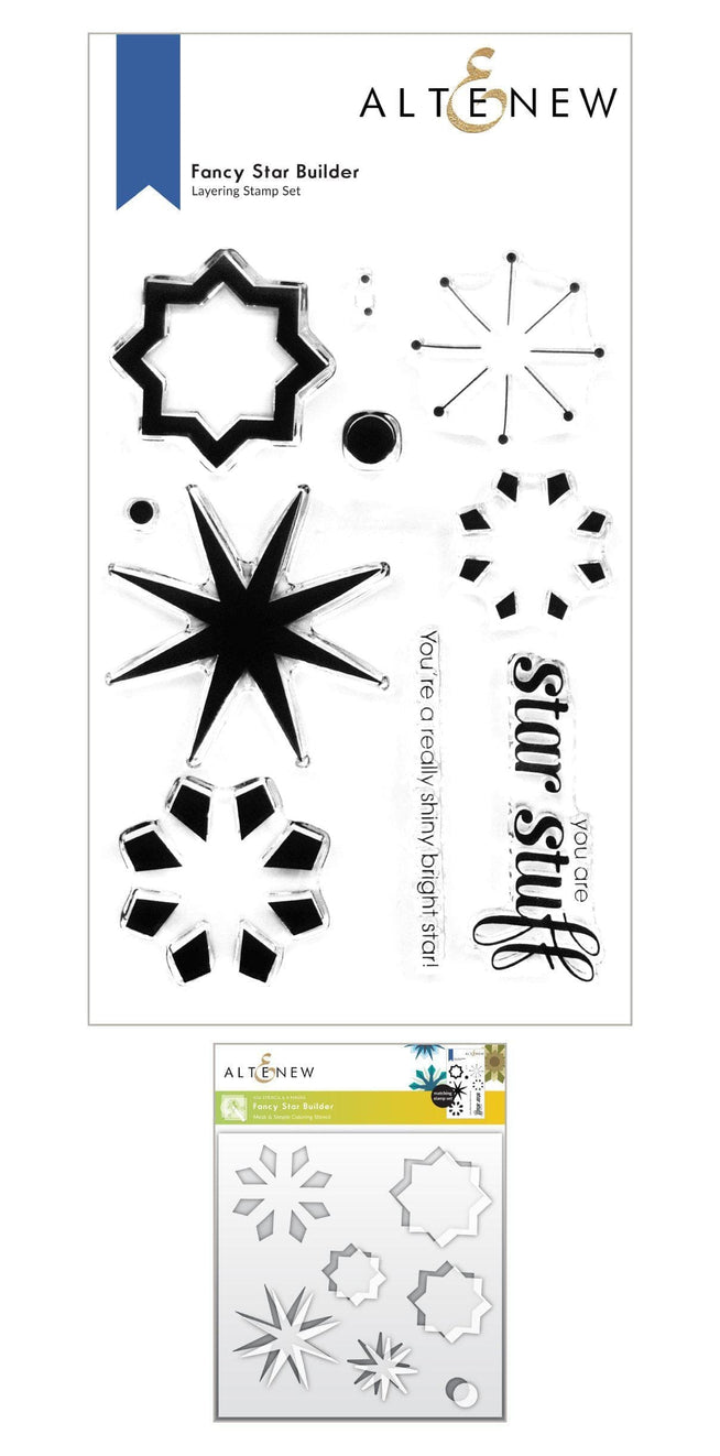 Altenew Stamp & Stencil Bundle Fancy Star Builder Stamp & Stencil Bundle