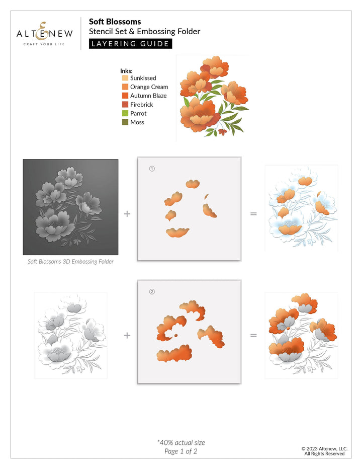 Altenew Stamp & Die Bundle Soft Blossoms