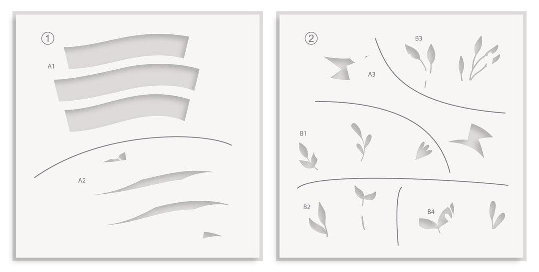 Photocentric Stencil A Banner Day Simple Coloring Stencil Set (2 in 1)
