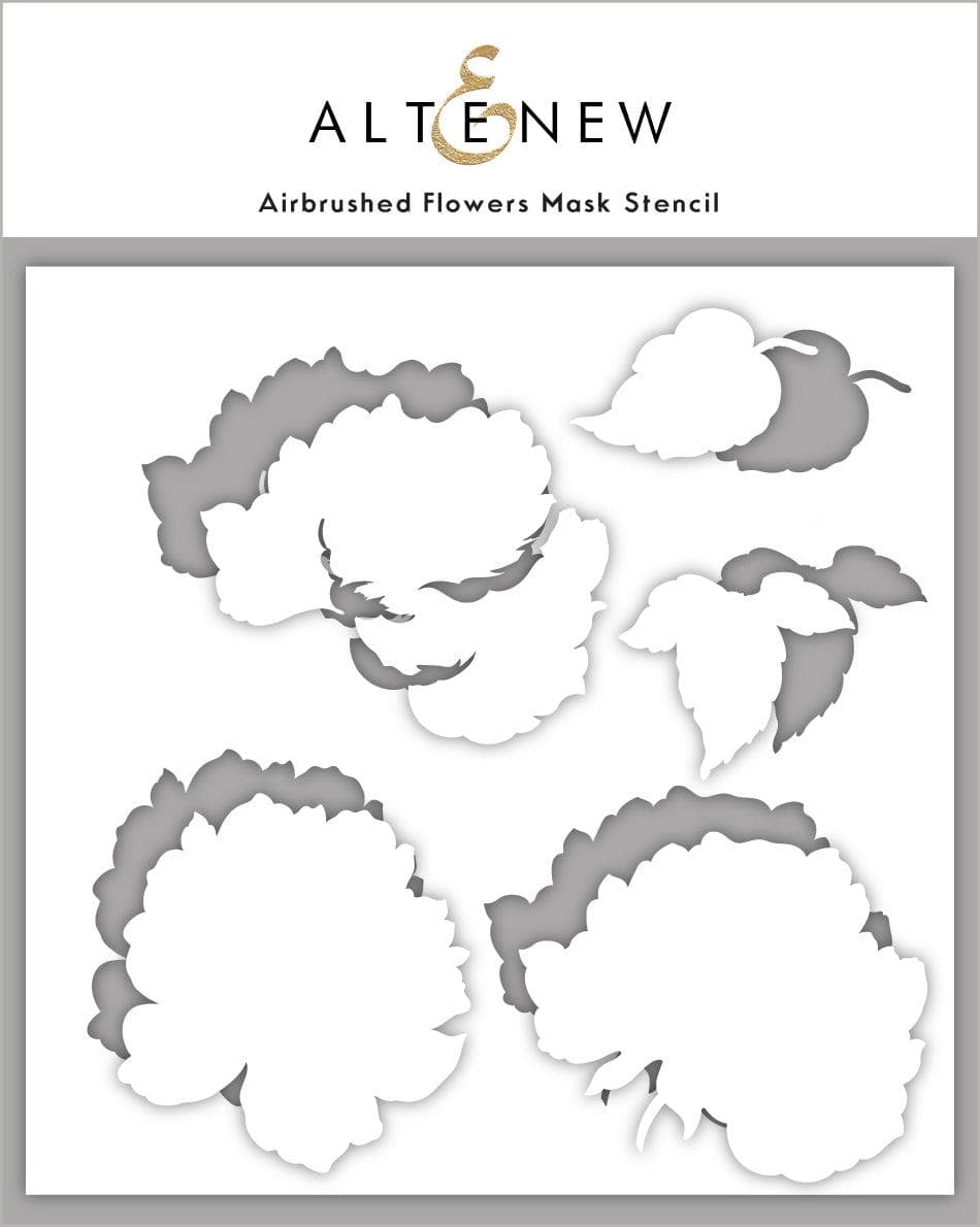 Photocentric Stencil Airbrushed Flowers Mask Stencil