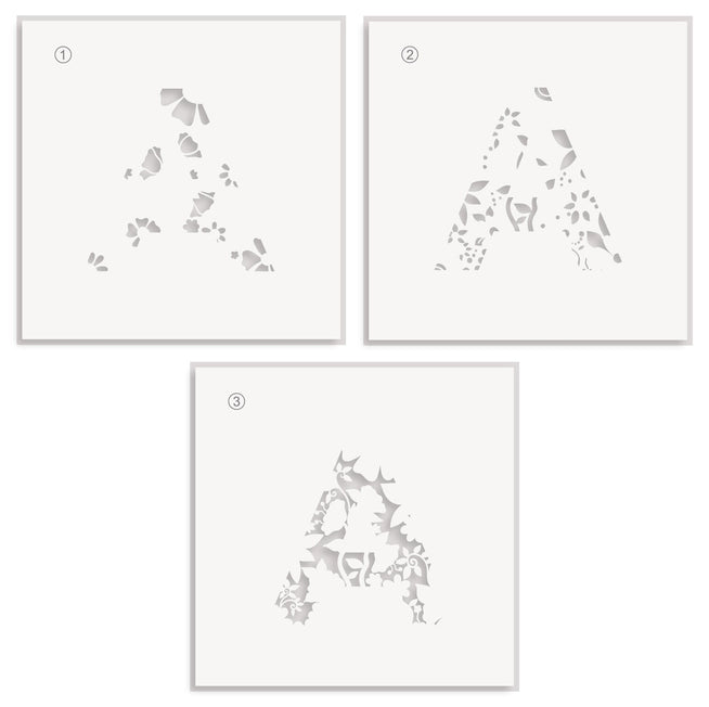 All Things A Simple Coloring Stencil Set (3 in 1)