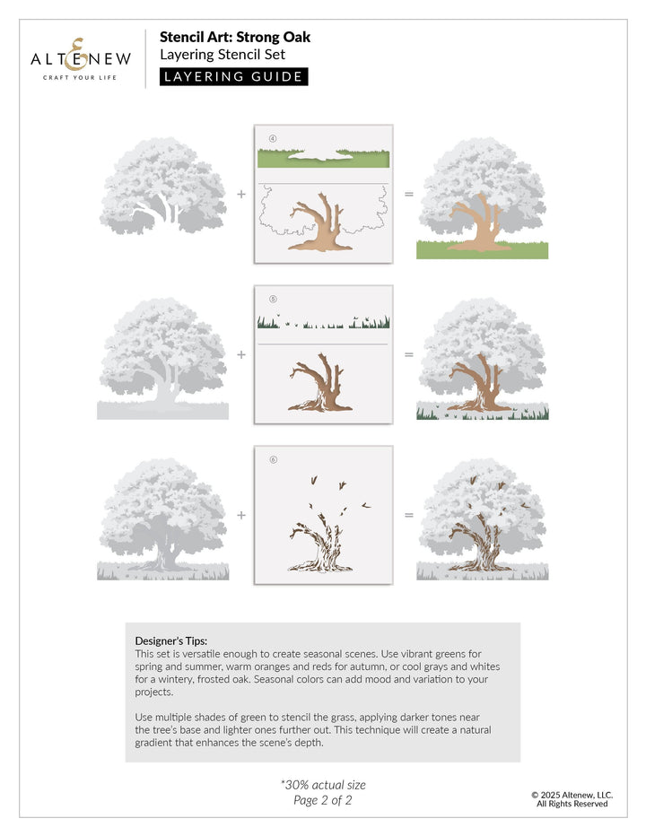 Stencil Art: Strong Oak & Add-on Die Bundle