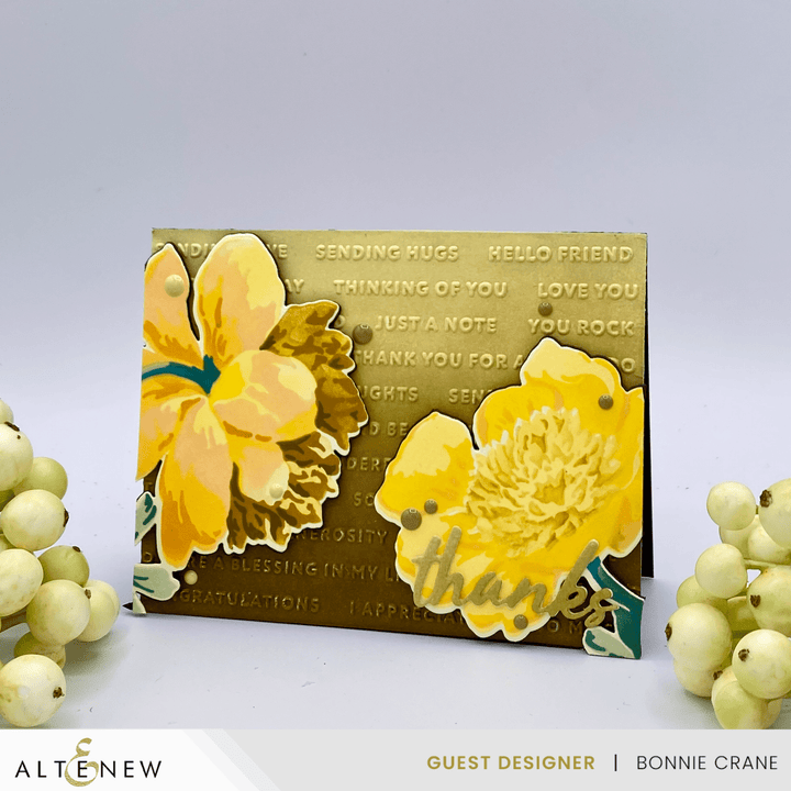 Stencil Art: White Cap Peonies & Add-on Die Bundle