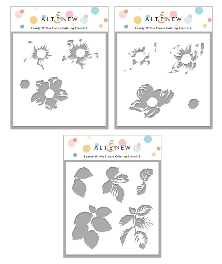 Photocentric Stencil Beauty Within Simple Coloring Stencil Set