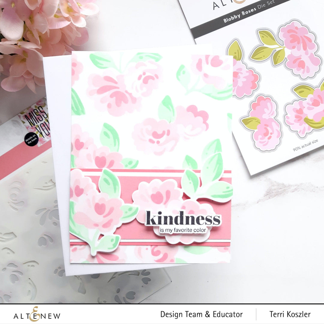 EXP Factors Stencil Blobby Roses Stencil Set (4 in 1)