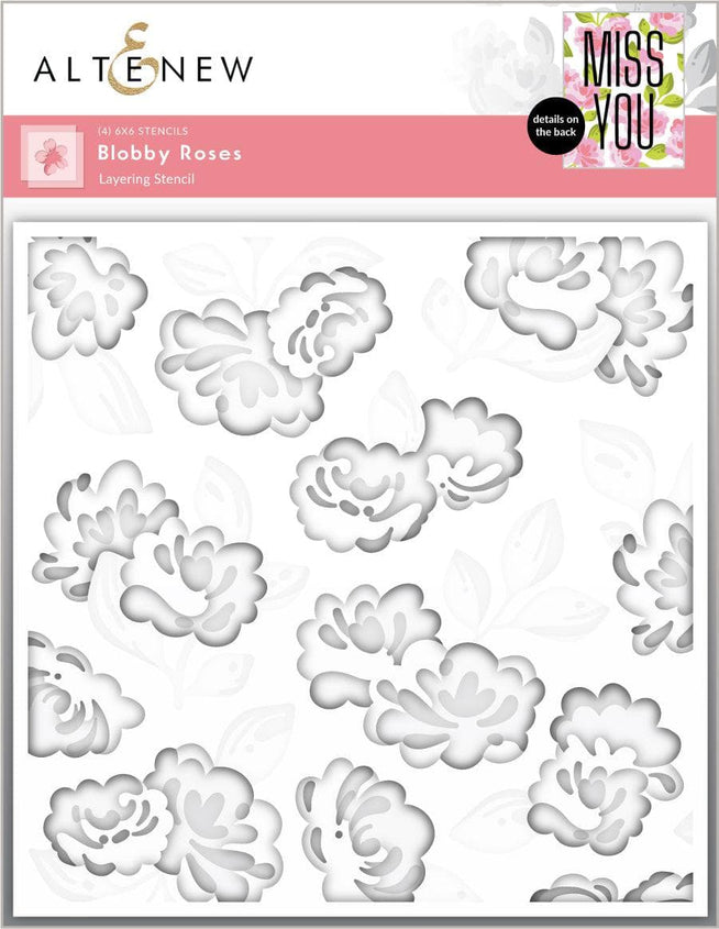 EXP Factors Stencil Blobby Roses Stencil Set (4 in 1)