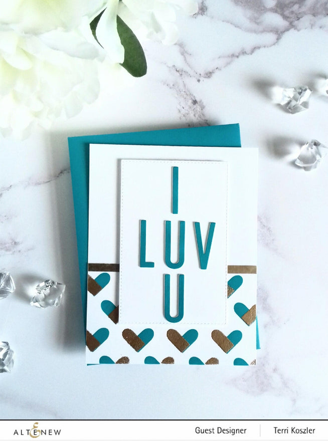 Photocentric Stencil Color Block Hearts Stencil