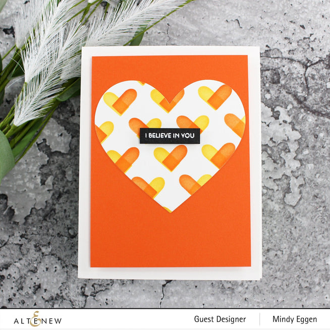Photocentric Stencil Color Block Hearts Stencil