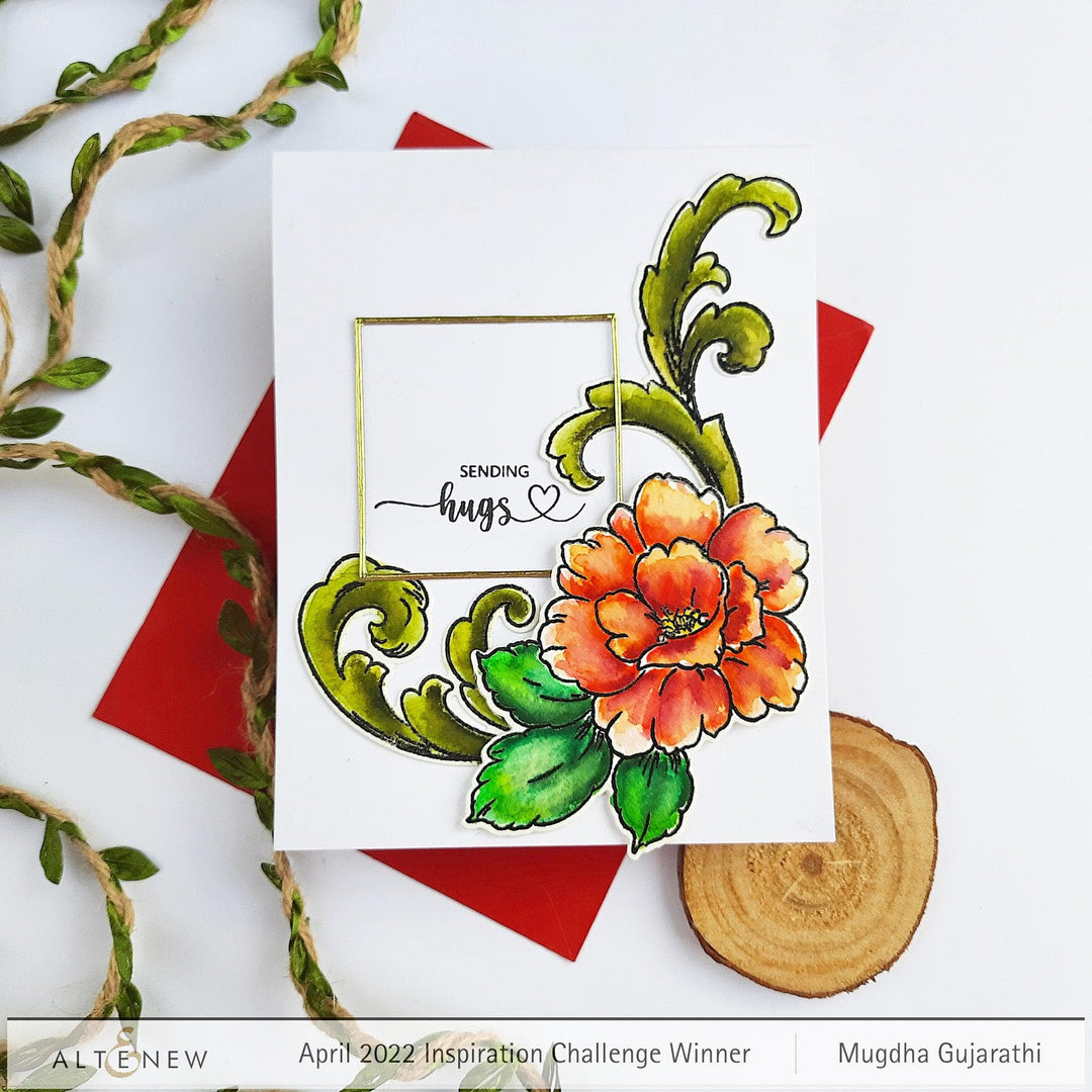 EXP Factors Stencil Craft Your Life Project Kit: Floral Acanthus Add-on Layering Stencil for Embossing Folder (4 in 1)