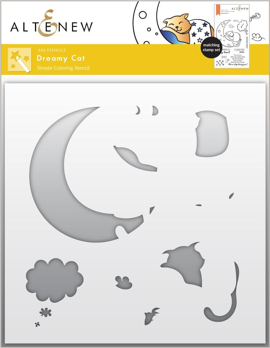 Photocentric Stencil Dreamy Cat Simple Coloring Stencil