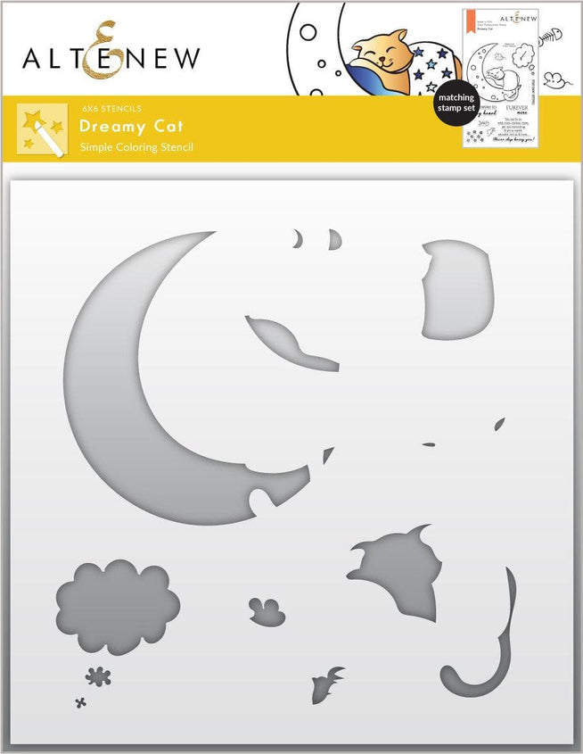 Photocentric Stencil Dreamy Cat Simple Coloring Stencil