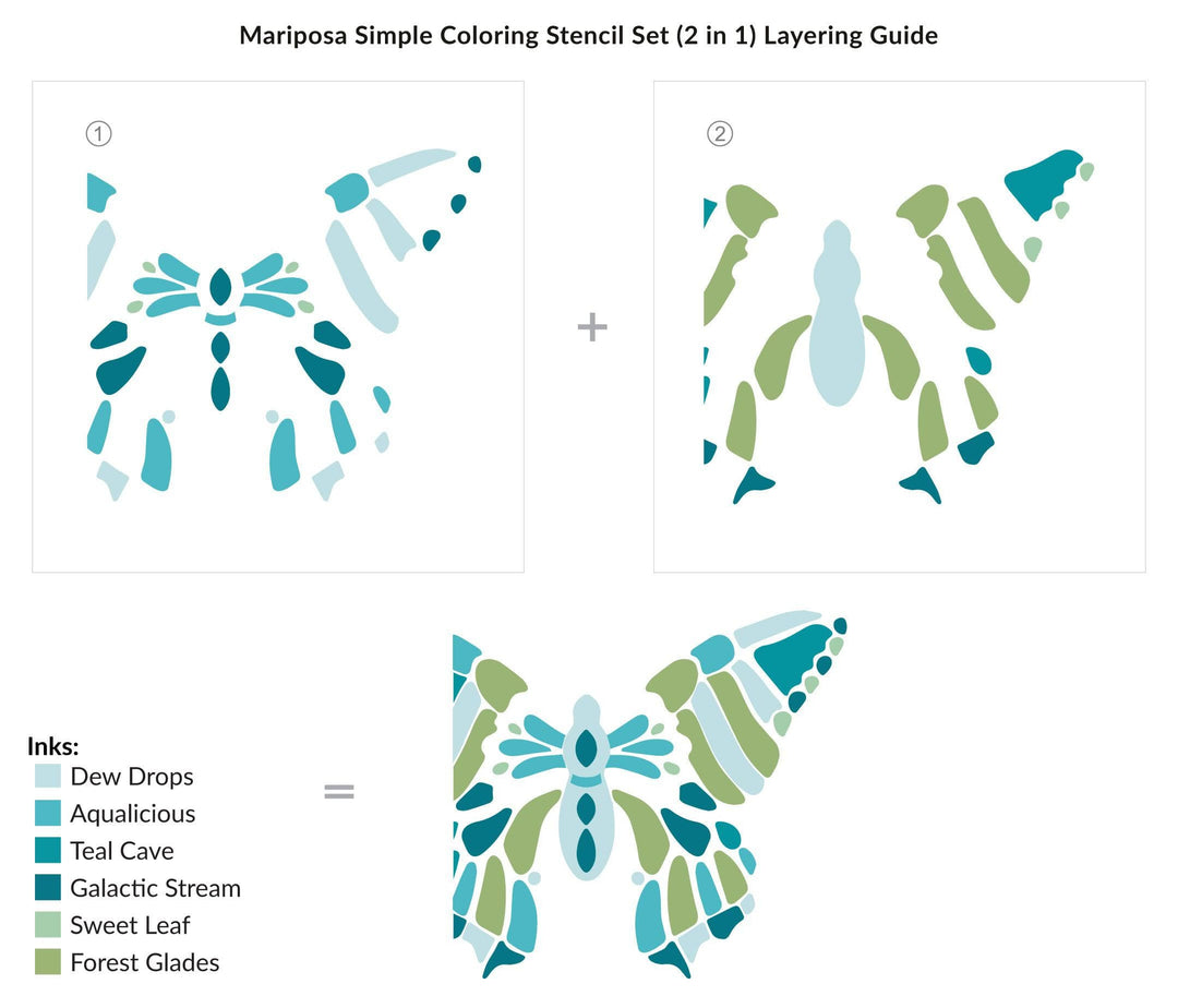 Altenew Stencil & Embossing Folder Bundle Mariposa Embossing Folder & Stencil Bundle