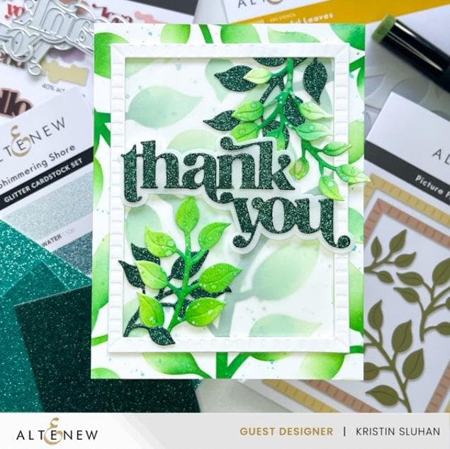 Altenew Stencil & Embossing Folder Bundle Playful Leaves