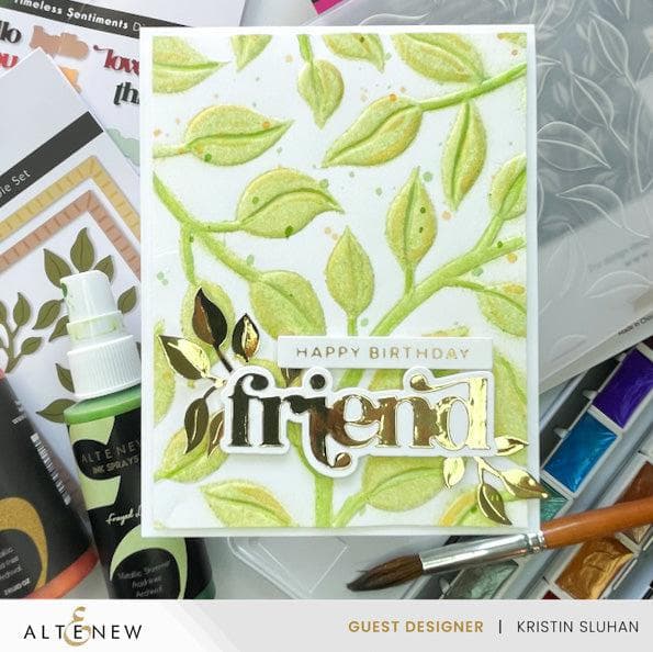 Altenew Stencil & Embossing Folder Bundle Playful Leaves