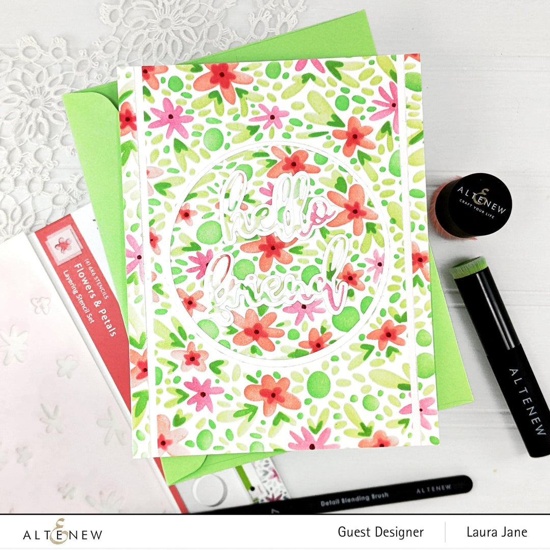 EXP Factors Stencil Flowers & Petals Layering Stencil Set (4 in 1)