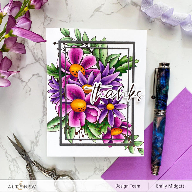 EXP Factors Stencil Flowery Bouquet Simple Coloring Stencil Set (3 in 1)