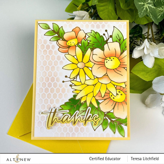 EXP Factors Stencil Flowery Bouquet Simple Coloring Stencil Set (3 in 1)