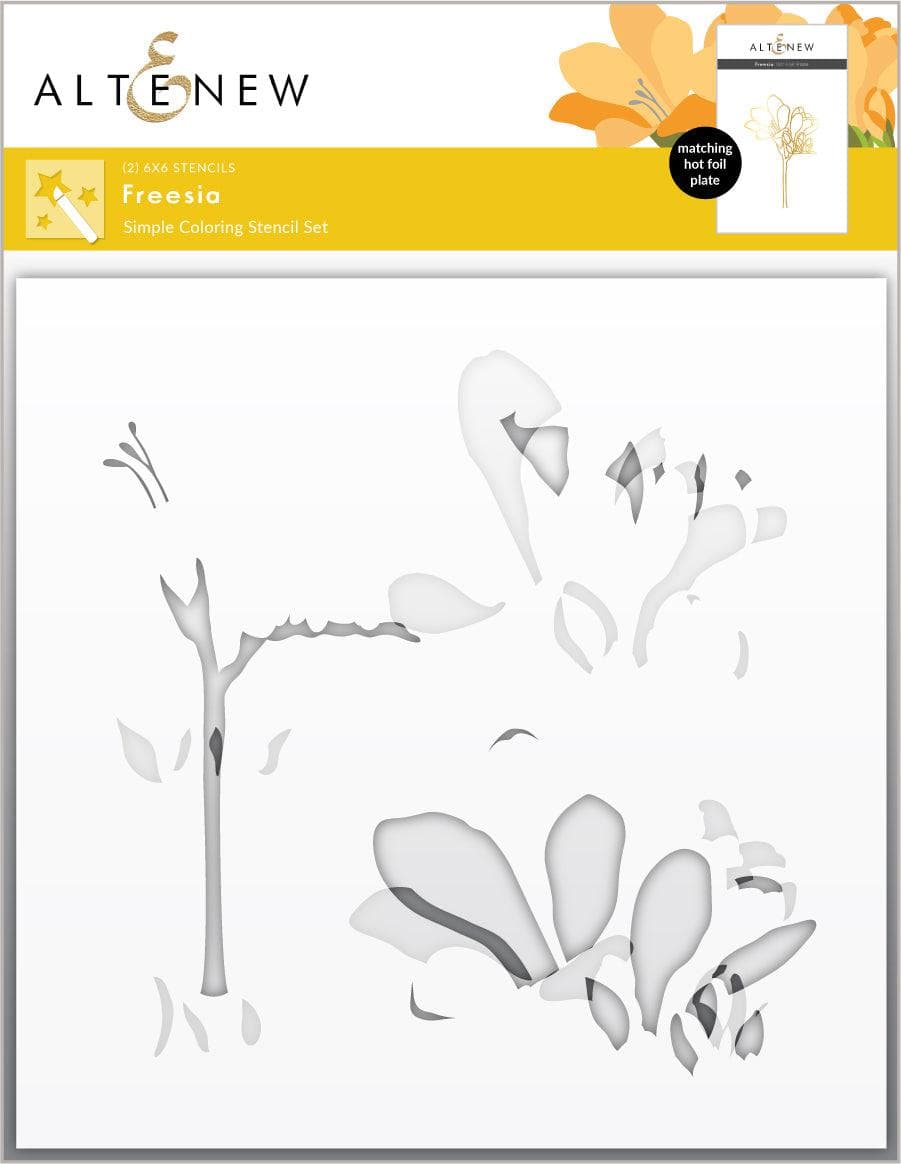EXP Factors Stencil Freesia Simple Coloring Stencil Set (2 in 1)