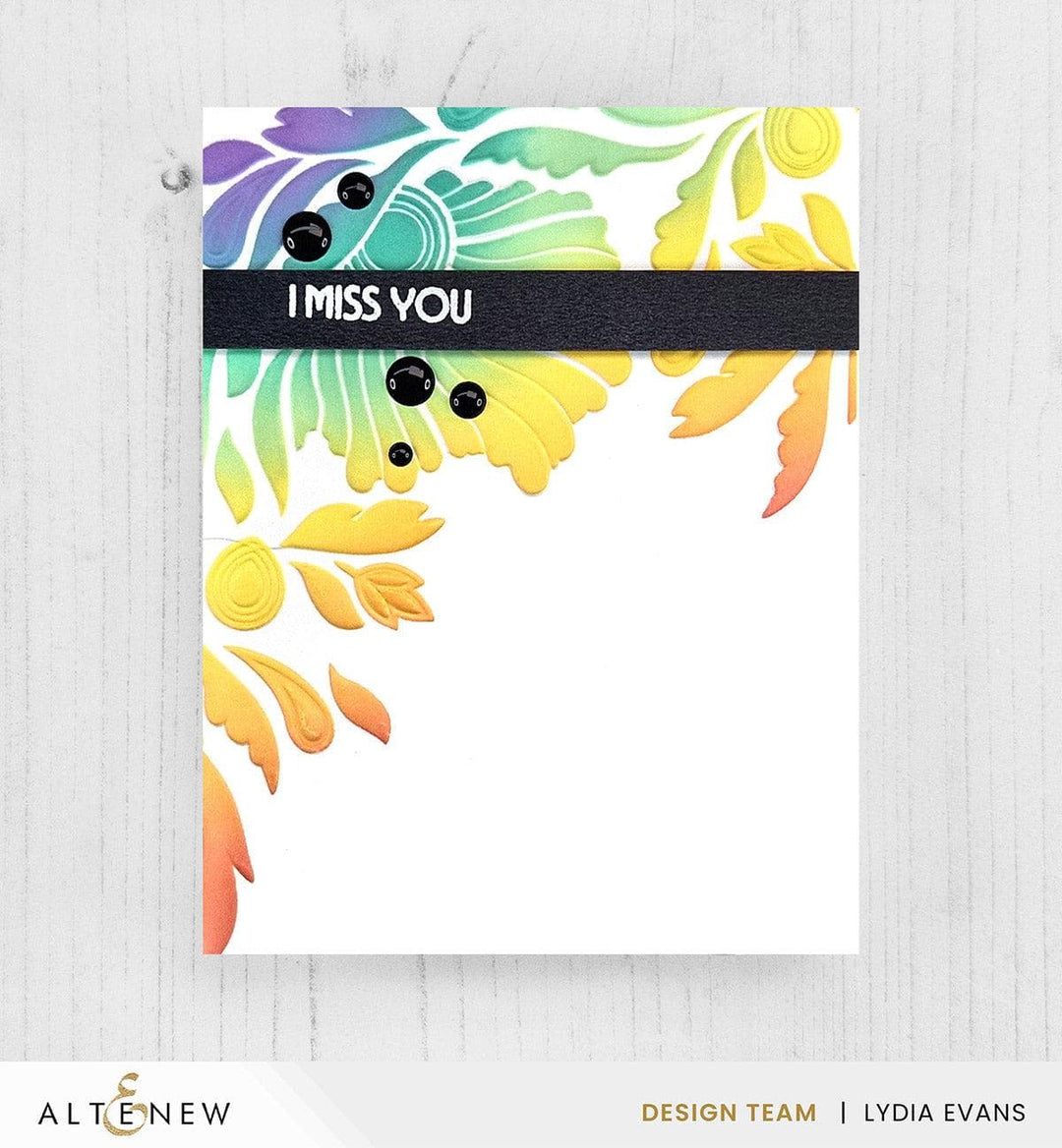 Altenew Stencil & Hot Foil Plate & Embossing Folder Bundle Dynamic Foliage