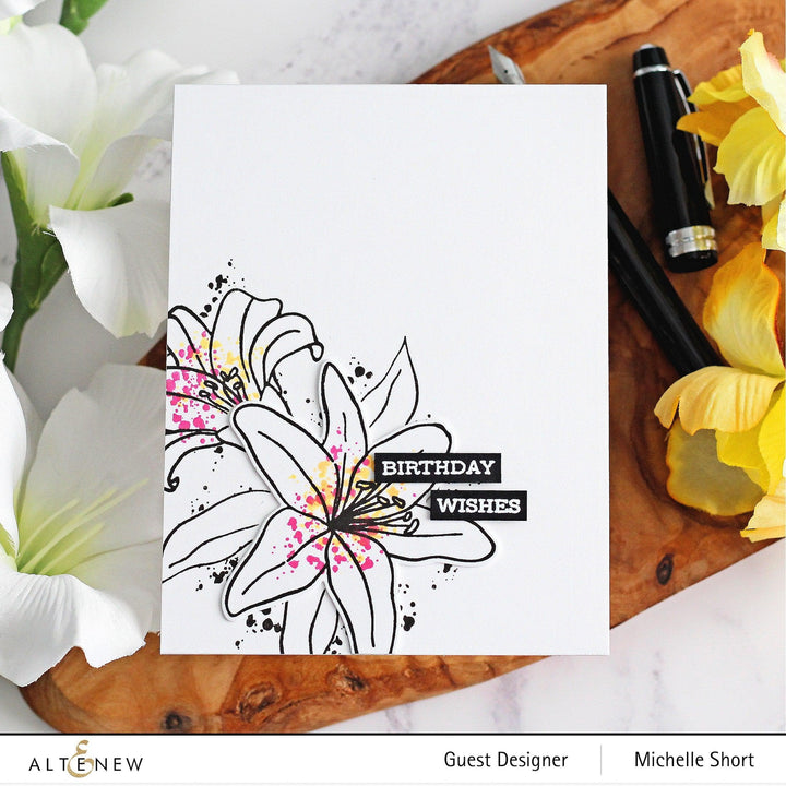 Photocentric Stencil Inky Lily Simple Coloring Stencil