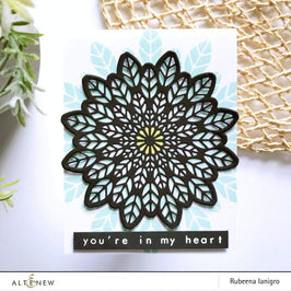 Photocentric Stencil Leaf Burst Stencil