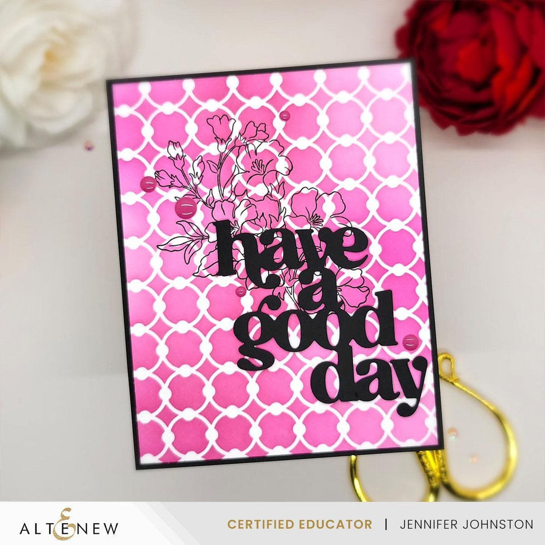 Linked Spots & Dots Background Stencil