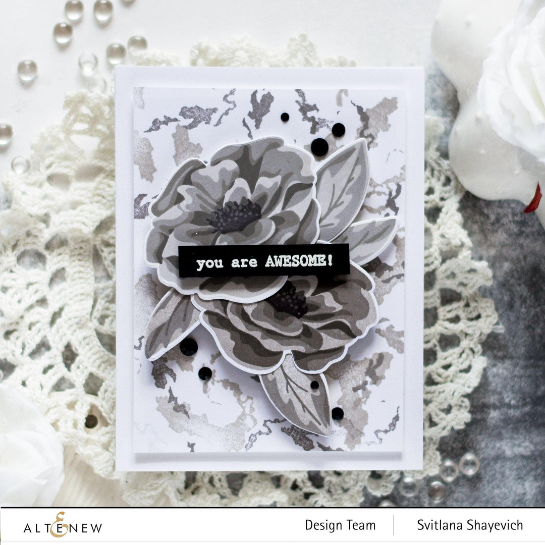 Photocentric Stencil Marbled Bloom Mask Stencil