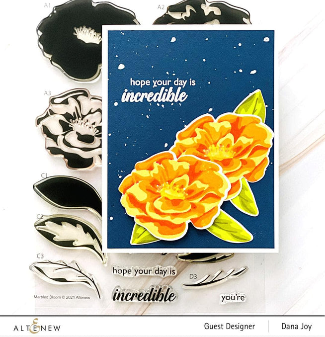 Photocentric Stencil Marbled Bloom Mask Stencil