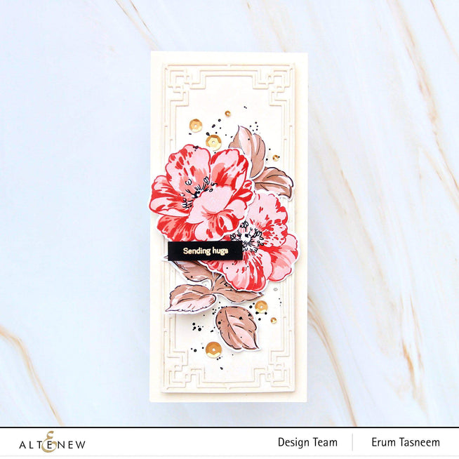 Photocentric Stencil Queen Anemone Simple Coloring Stencil