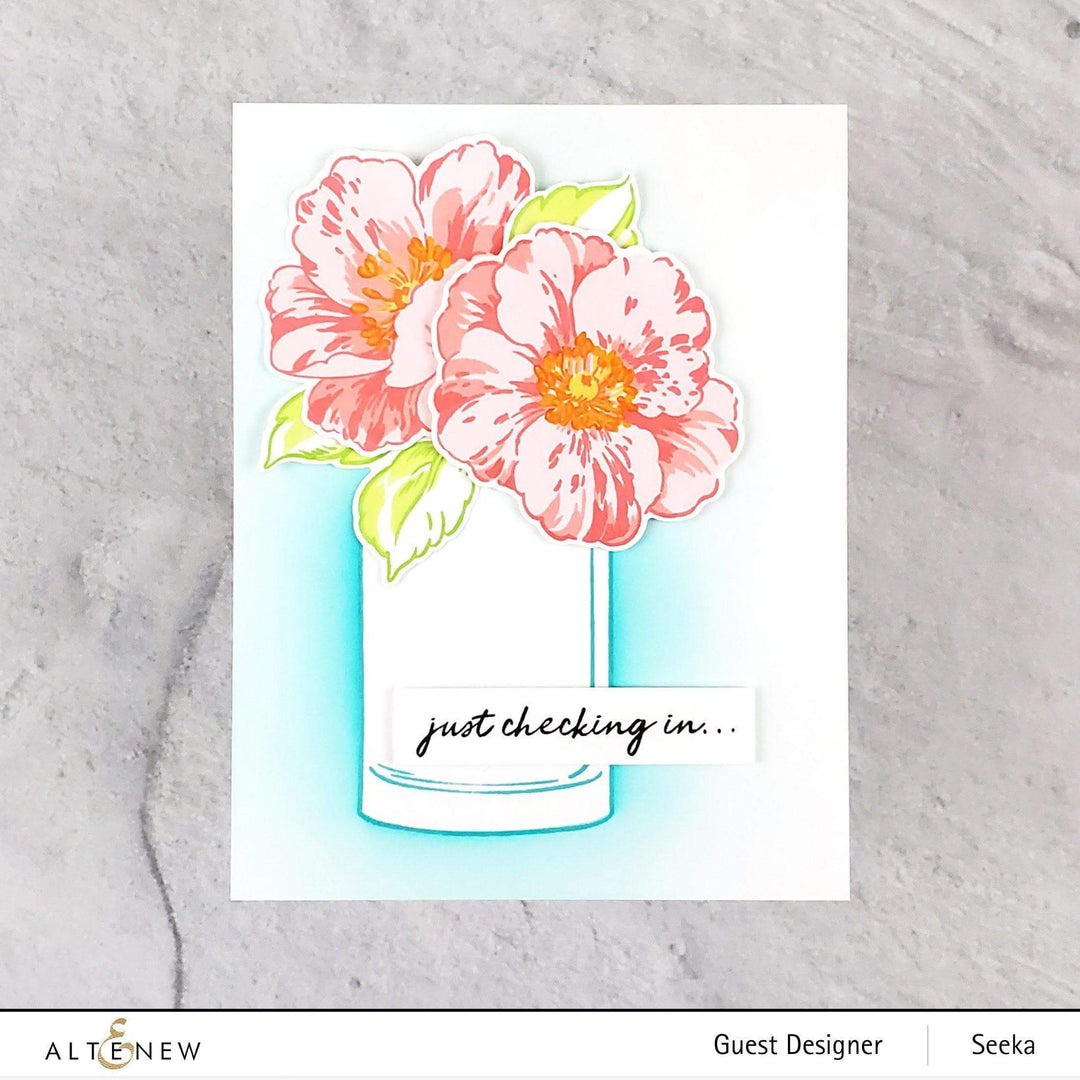 Photocentric Stencil Queen Anemone Simple Coloring Stencil