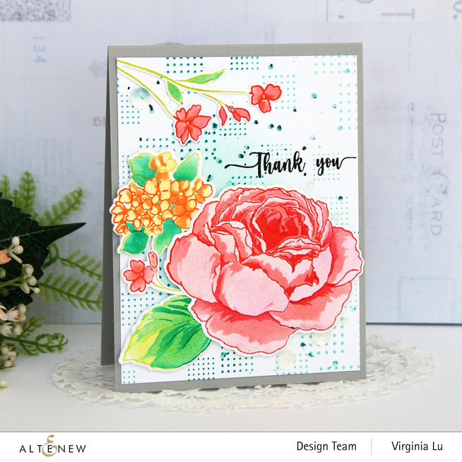 Photocentric Stencil Tranquility Rose Simple Coloring Stencil Set (4 in 1)