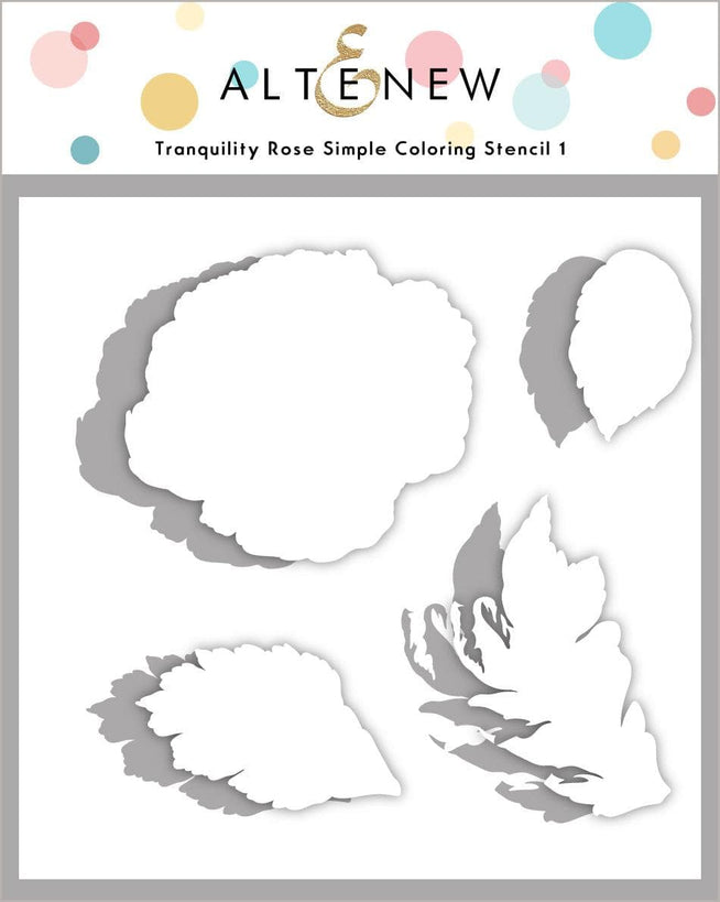 Photocentric Stencil Tranquility Rose Simple Coloring Stencil Set (4 in 1)