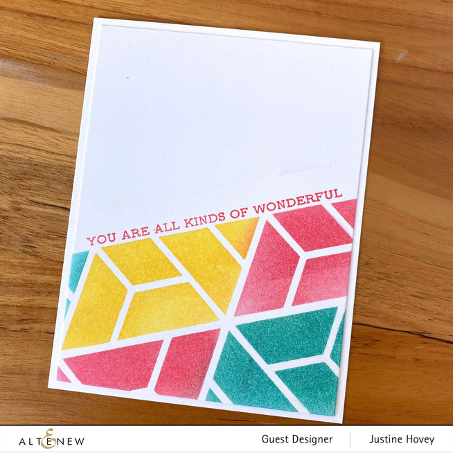 Photocentric Stencil Color Block Triangle Stencil