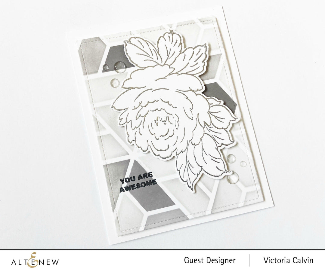 Photocentric Stencil Color Block Triangle Stencil