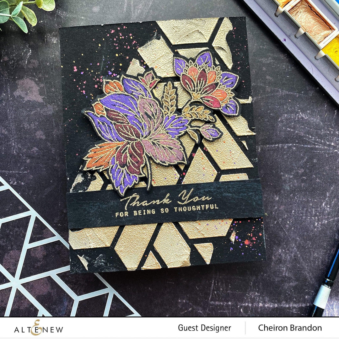 Photocentric Stencil Color Block Triangle Stencil