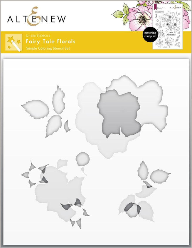 EXP Factors Stencil Fairy Tale Florals Simple Coloring Stencil Set (2 in 1)