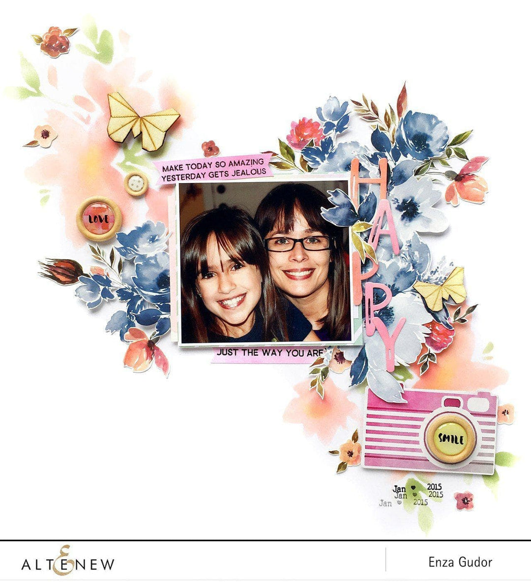 Photocentric Stencil Floral Drape Stencil