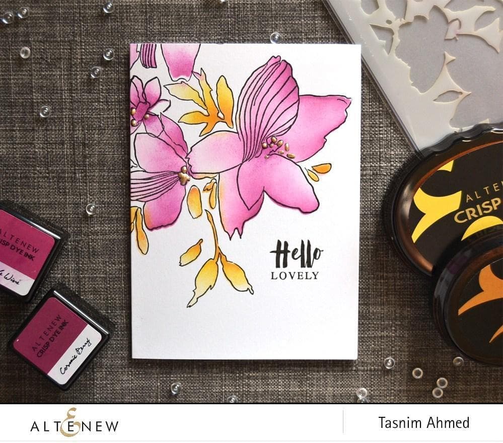 Photocentric Stencil Floral Drape Stencil