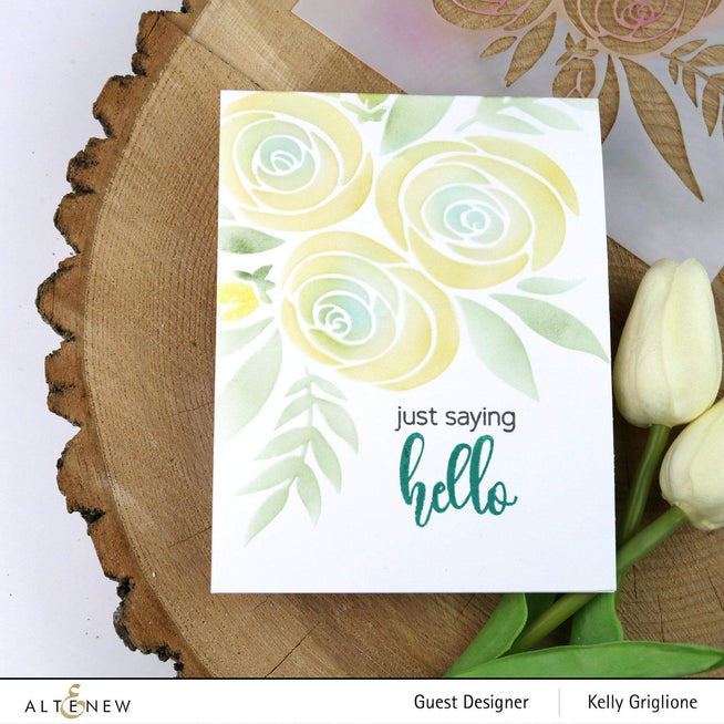 Photocentric Stencil Rose Bouquet Stencil