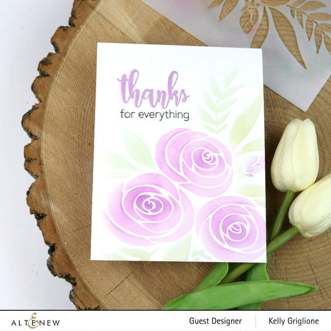 Photocentric Stencil Rose Bouquet Stencil