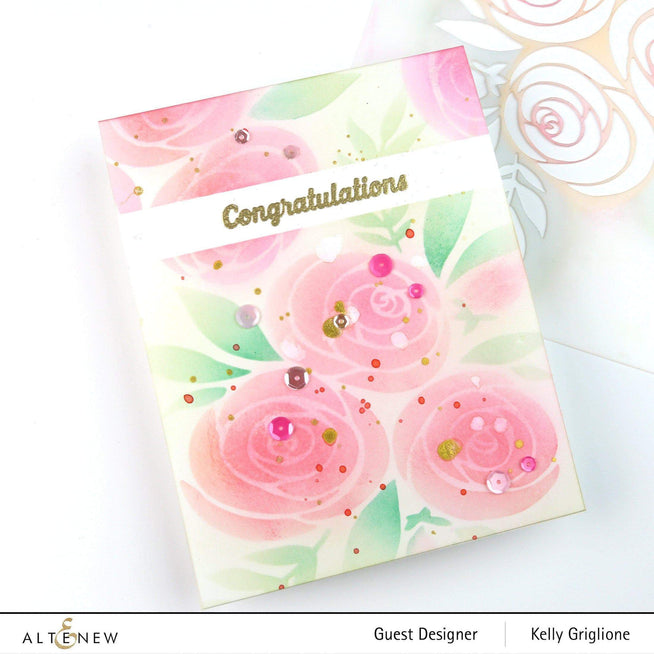 Photocentric Stencil Rose Bouquet Stencil